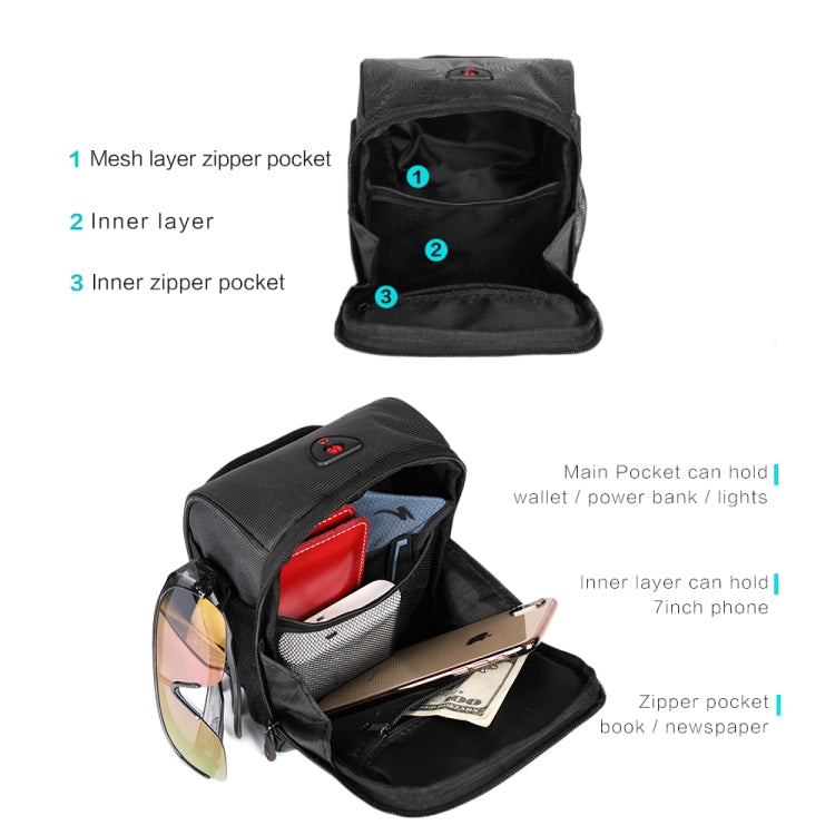 Rhinowalk Bicycle Front Handlebar Bag Multifunctional Waterproof Phone Bag TF910