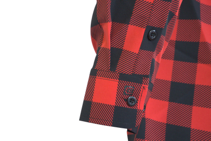 The Titan - Black/Red Plaid Long Sleeve