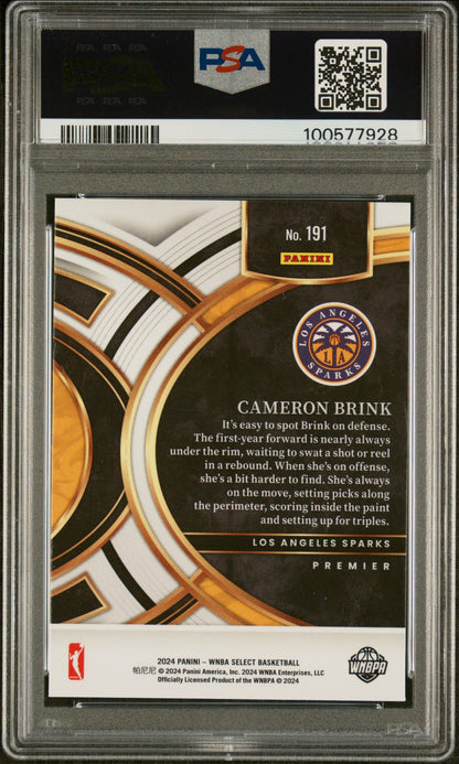 Graded 2024 Panini Select WNBA Cameron Brink #191 Rookie RC Basketball Card PSA 10 Gem Mint