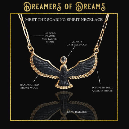 Soaring Spirit Ebony Bird Necklace