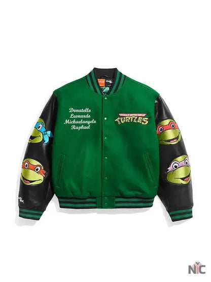 TMNT Green Varsity Bomber Jacket
