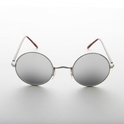Round Mirror Lens Vintage Sunglasses - Eden