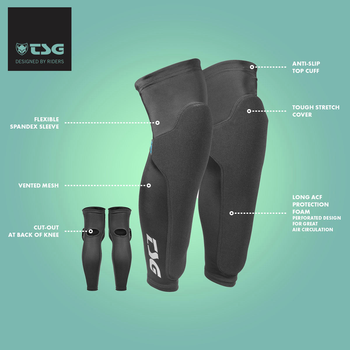 TSG - Knee-Sleeve Dermis Pro A - Black - Triathlete Store