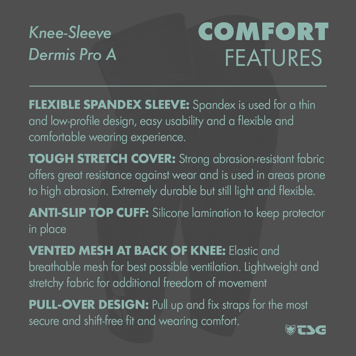 TSG - Knee-Sleeve Dermis Pro A - Black - Triathlete Store