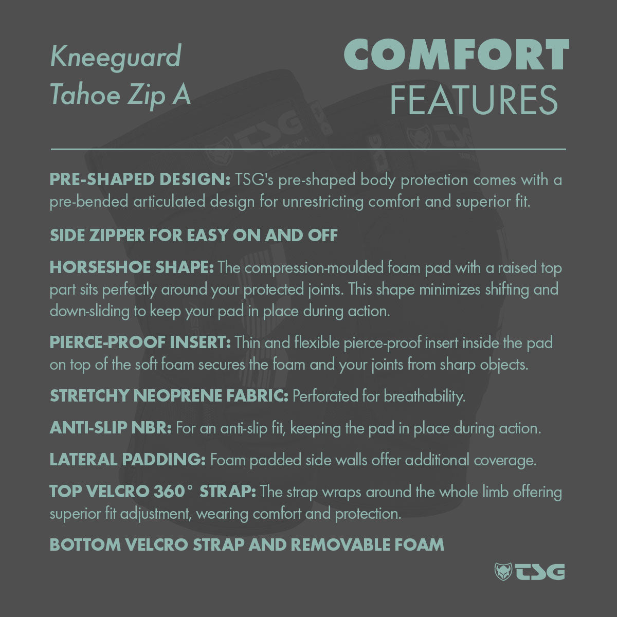TSG - Kneeguard Tahoe Zip A - Triathlete Store