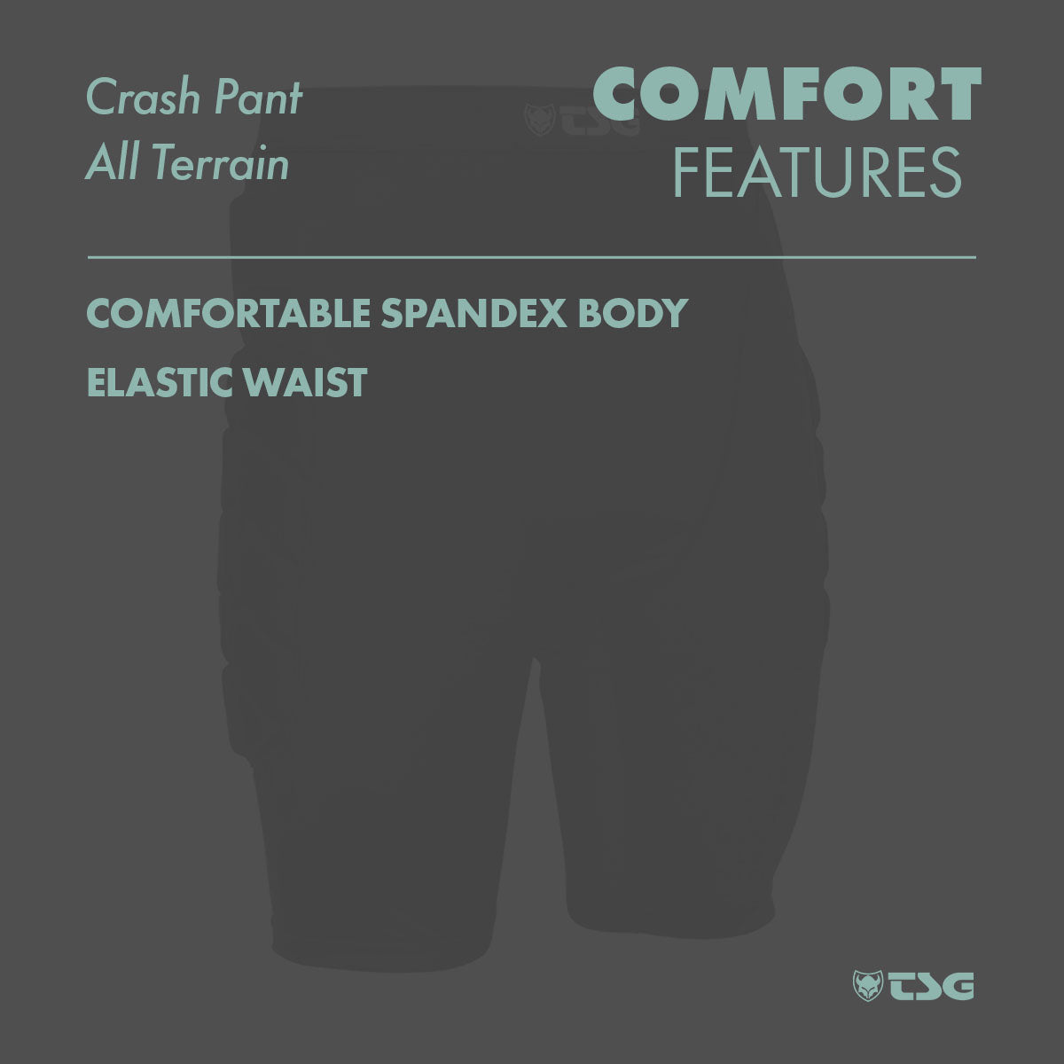 TSG -  Protective Shorts - Crash Pant All Terrain - Black - Triathlete Store