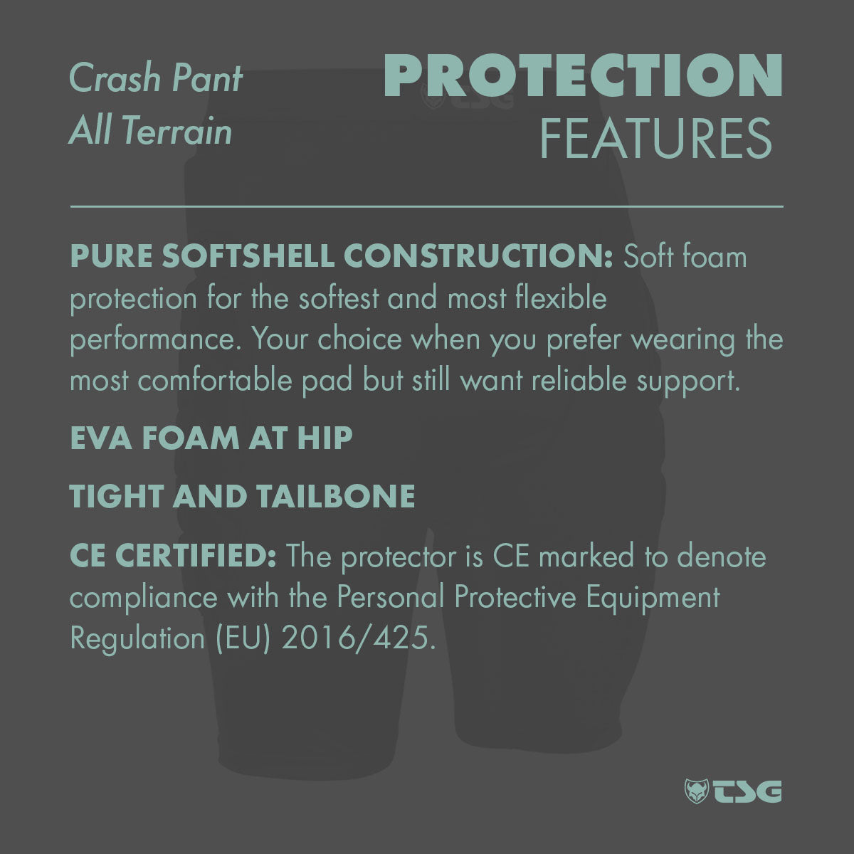TSG -  Protective Shorts - Crash Pant All Terrain - Black - Triathlete Store