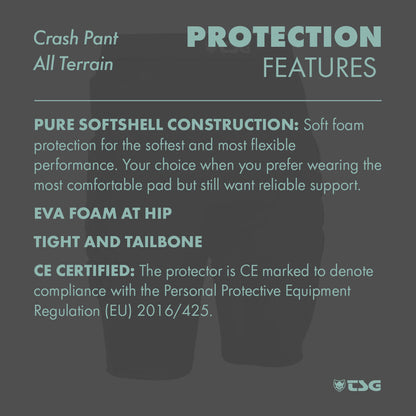 TSG -  Protective Shorts - Crash Pant All Terrain - Black - Triathlete Store
