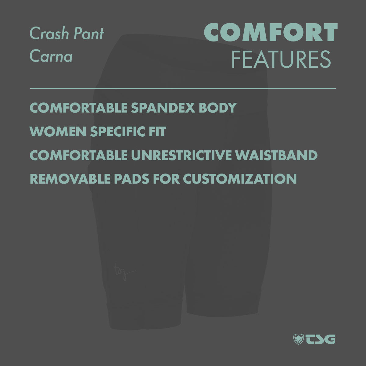 TSG -  Protective Shorts for Women- Crash Pant Carna - Black - Triathlete Store