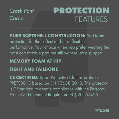 TSG -  Protective Shorts for Women- Crash Pant Carna - Black - Triathlete Store