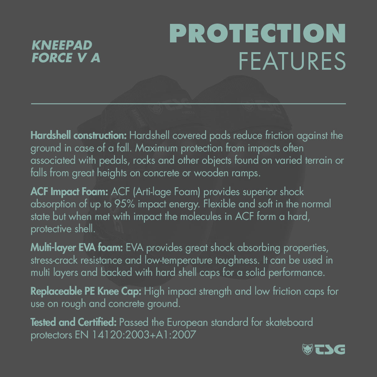 TSG - Kneepad Force V A (Skate Knee Pads)