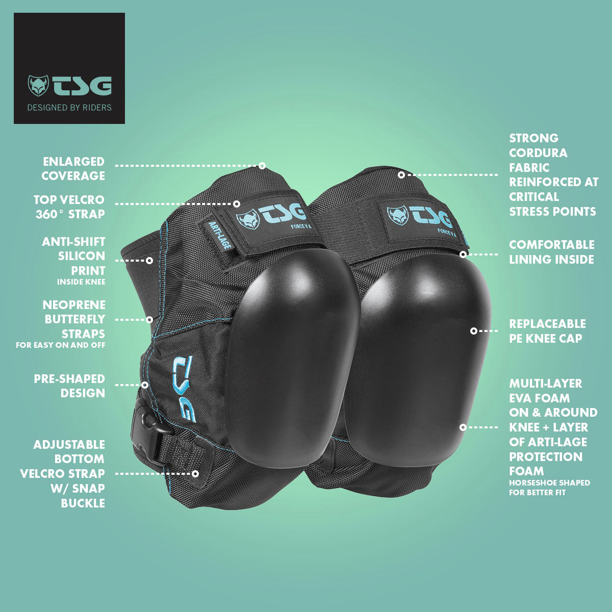 TSG - Kneepad Force V A (Skate Knee Pads)