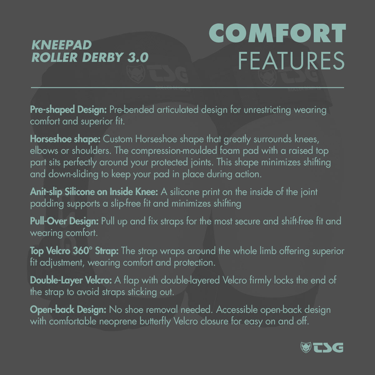 TSG - Kneepad Roller Derby 3.0 (Roller Skate Knee Pads)