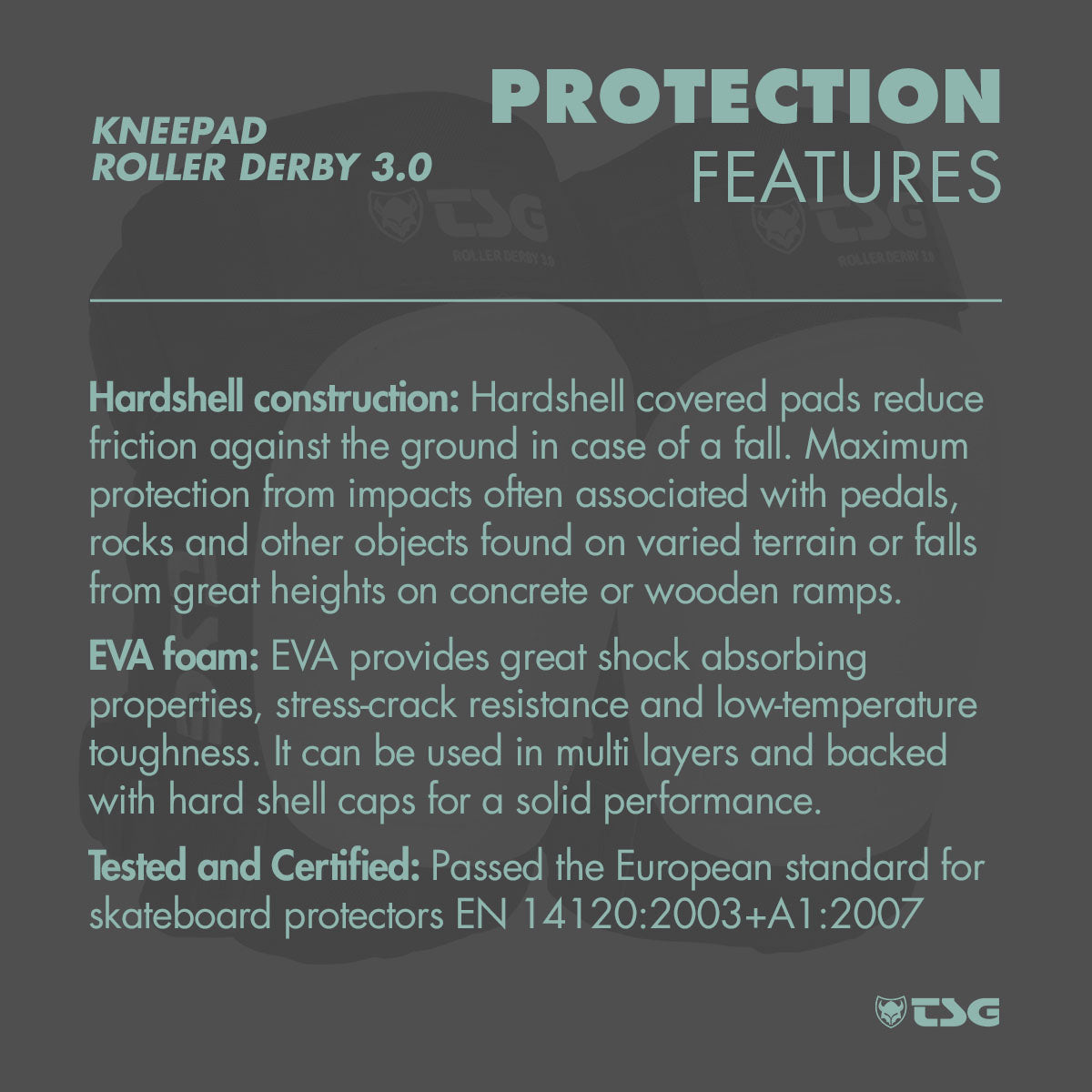 TSG - Kneepad Roller Derby 3.0 (Roller Skate Knee Pads)