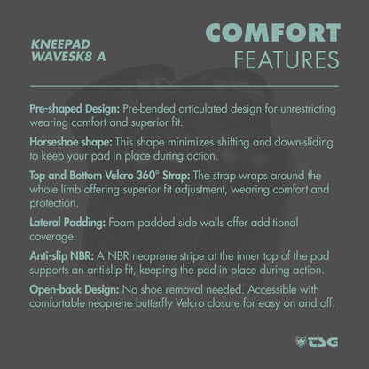 TSG - Kneepad Wavesk8 A - Black (Skate Knee Pads)