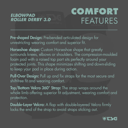 TSG - Elbowpad Roller Derby 3.0 - Vintage (Roller Skate Elbow Pads)