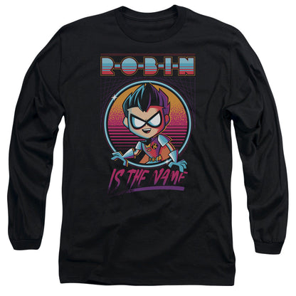 Teen Titans Go To The Movies Robin Mens Long Sleeve Shirt Black Officially Licensed