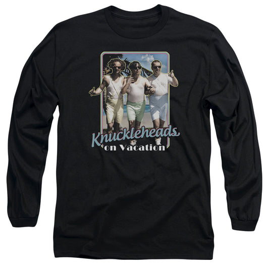 Three Stooges Knucklesheads On Vacation Mens Long Sleeve Shirt Black Officially Licensed