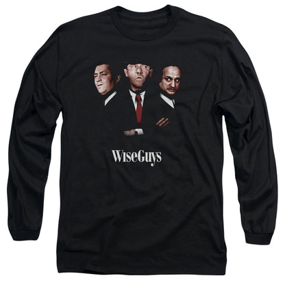Three Stooges Wiseguys Mens Long Sleeve Shirt Black Officially Licensed