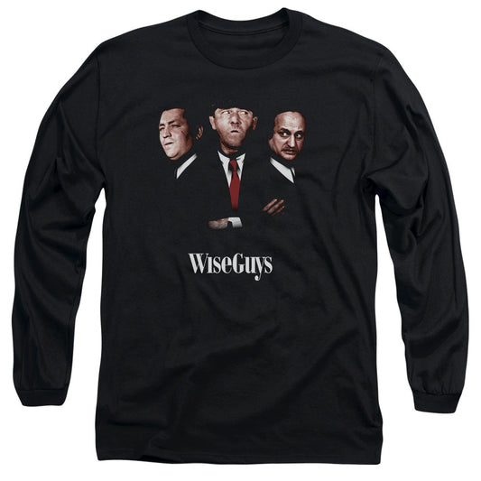 Three Stooges Wiseguys Mens Long Sleeve Shirt Black Officially Licensed