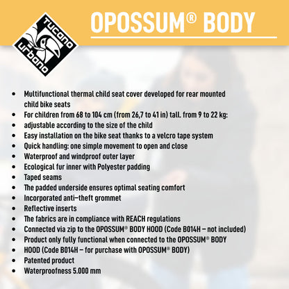 Tucano Urbano - Thermal Child Seat Cover - OPOSSUM® BODY & HOOD Bundle