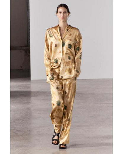 Billion Dollar Playground S01 Yellow Tie Dye Pajamas Set