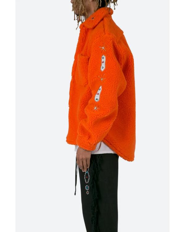 Hell Motel S01 Orange Sherpa Jacket