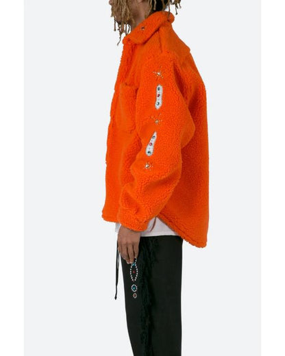 Hell Motel S01 Orange Sherpa Jacket