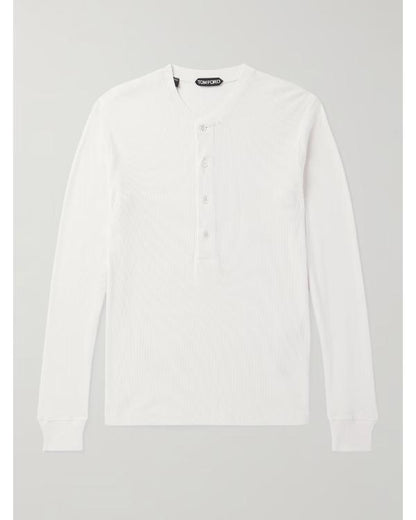 The Voice S28 Niall Horan White Ribbed Cotton Jersey