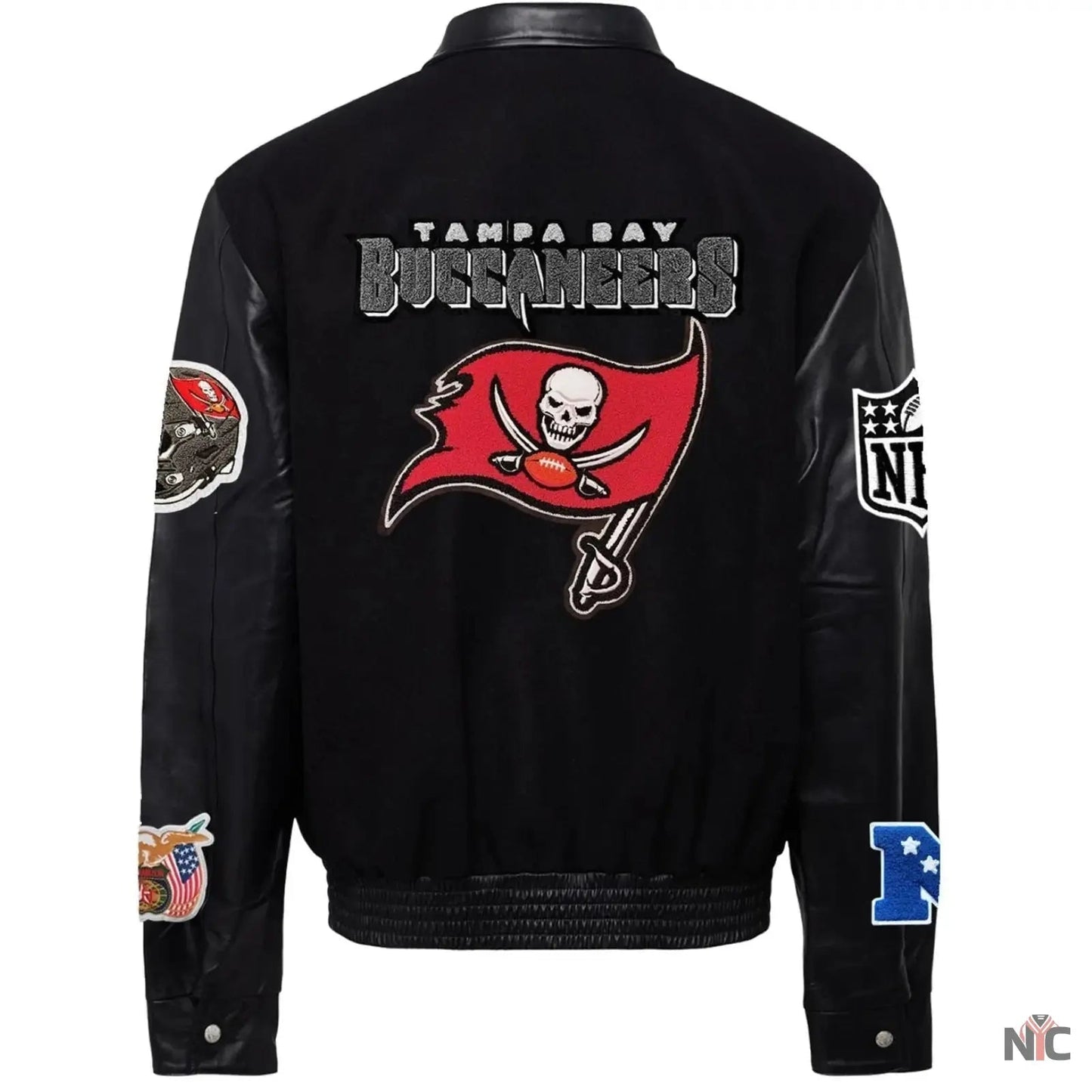 Tampa Bay Buccaneers Jeff Hamilton Wool and Leather Jacket