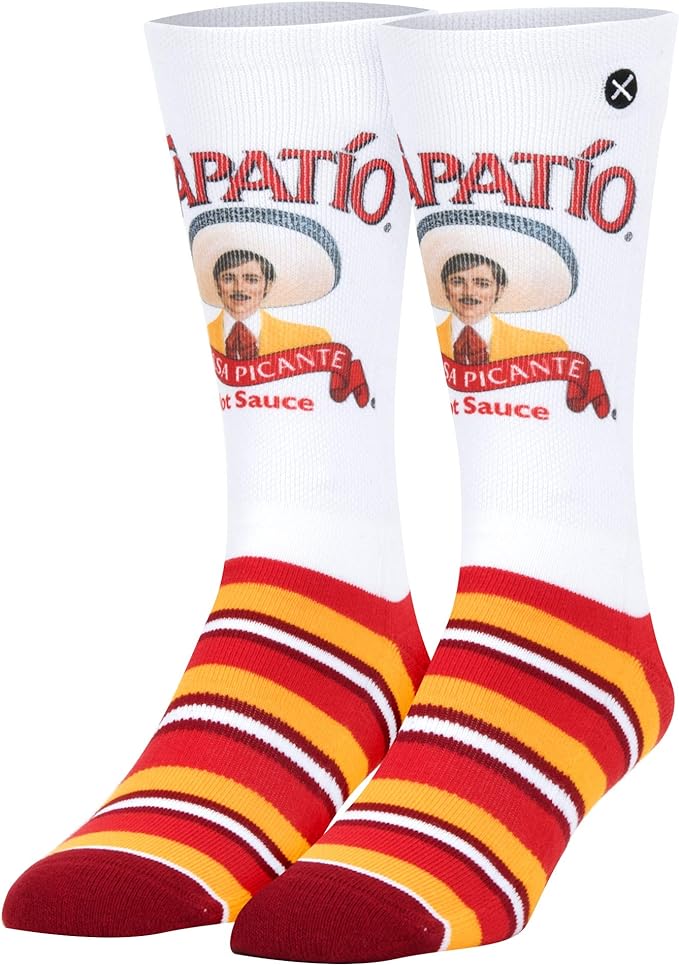 Odd Sox, Tapatio Salsa Hot Sauce, Novelty Crew Socks, Funny Cool