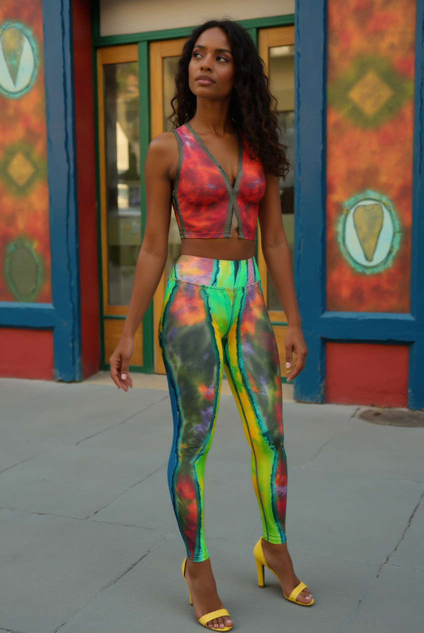 Technicolor Bliss Contour High Waist Leggings
