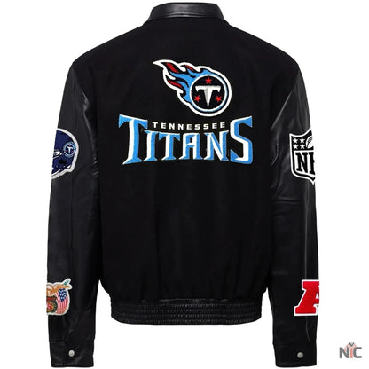 Tennessee Titans Jeff Hamilton Wool and Leather Jacket