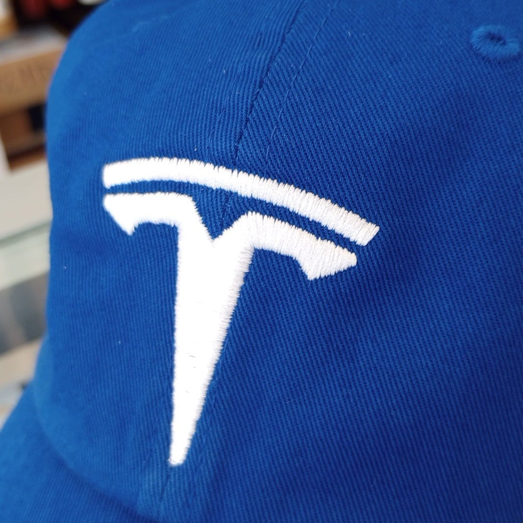 Tesla Logo Embroidered Dad Hat – Premium Cotton Adjustable Cap