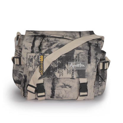Text Pattern Messenger Bag