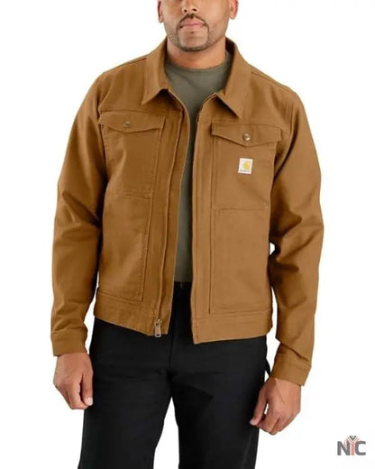 The Institute S01 Ben Barnes Brown Cotton Jacket