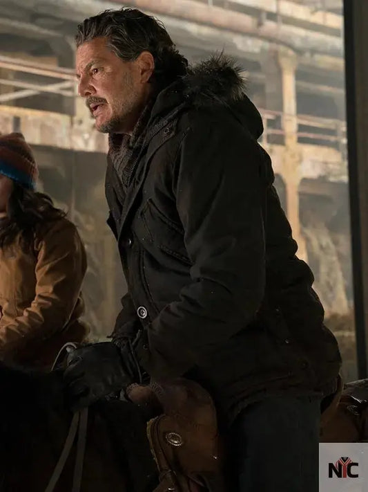The Last of Us S02 Pedro Pascal Black Hooded Jacket