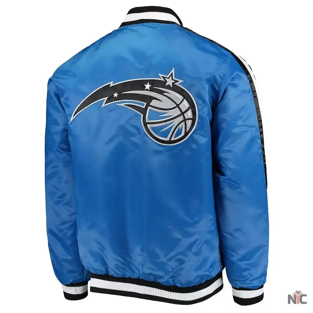 The Offensive Orlando Magic Blue Varsity Satin Jacket
