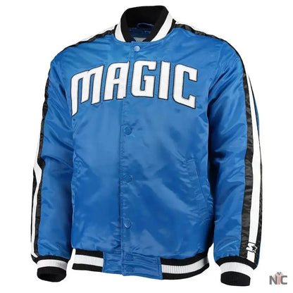 The Offensive Orlando Magic Blue Varsity Satin Jacket