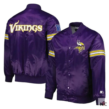 The Pick and Roll Minnesota Vikings Satin Jacket