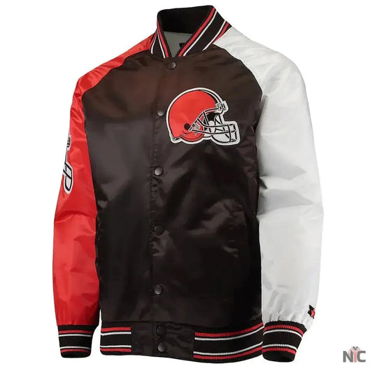 The Reliever Cleveland Browns Satin Jacket