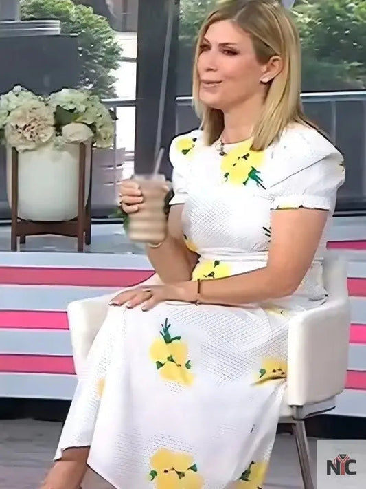 The Today Show 2025 Jill Martin Floral Polka Dot Dress