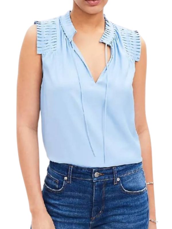 The Today Show Dylan Dreyer Blue Pleated Top