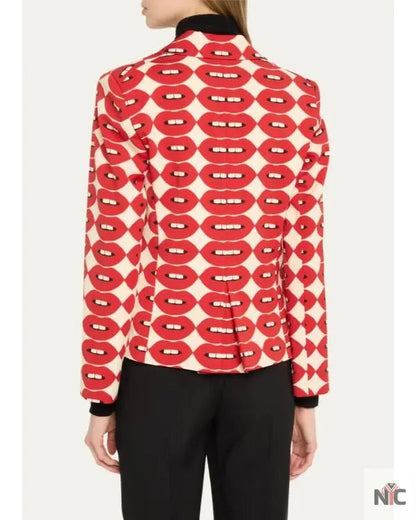 The View 2025 Joy Behar Red Lips Print Blazer