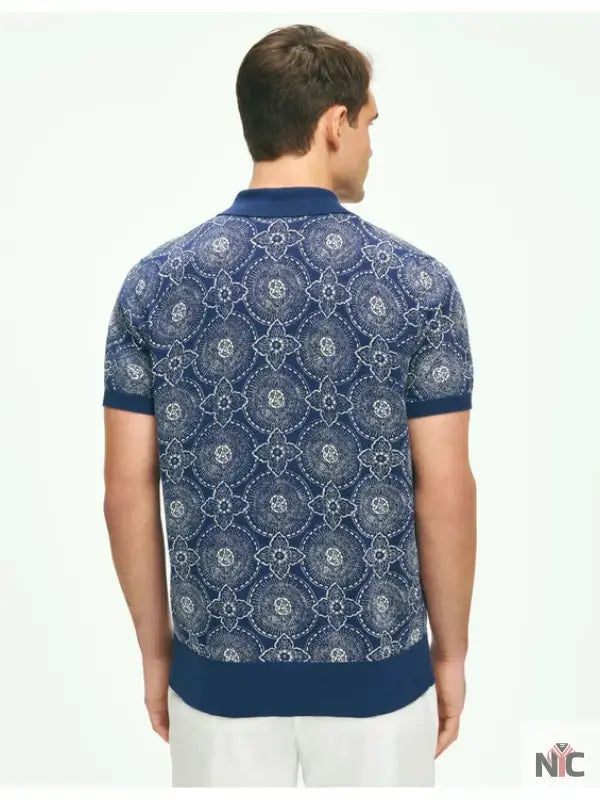 The White Lotus S03 Patrick Schwarzenegger Medallion Print Shirt