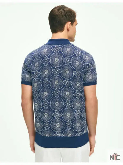 The White Lotus S03 Patrick Schwarzenegger Medallion Print Shirt