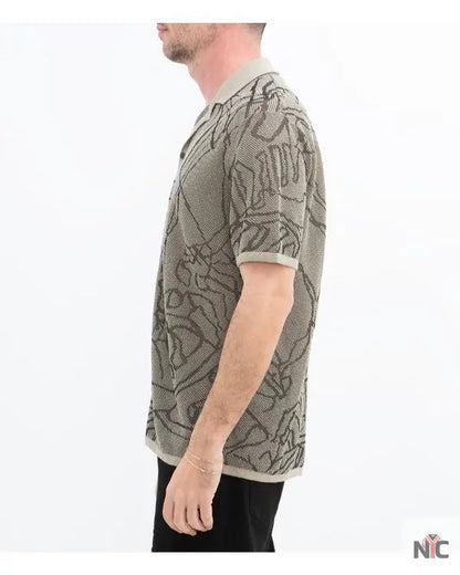 The Young And The Restless Jermaine Rivers Grey Printed Shirt