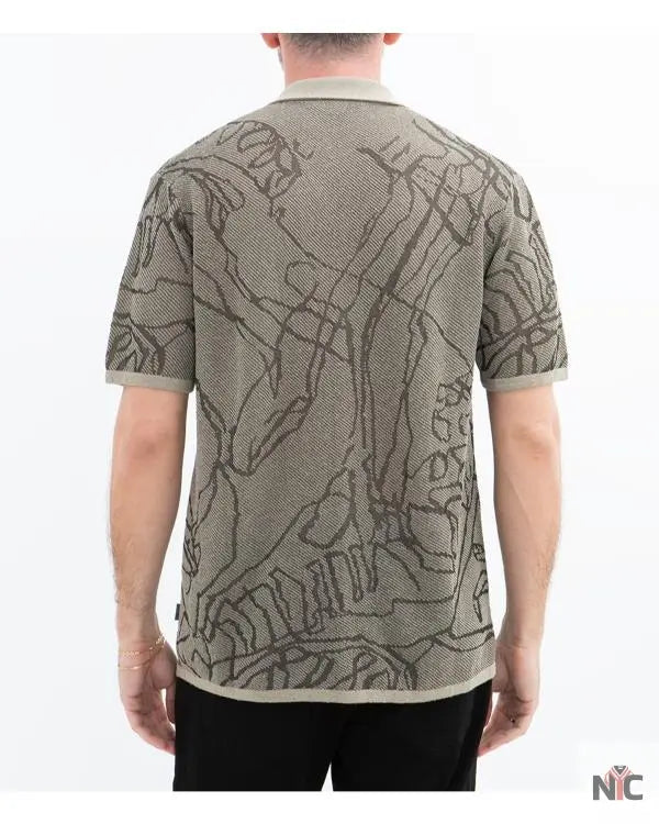 The Young And The Restless Jermaine Rivers Grey Printed Shirt
