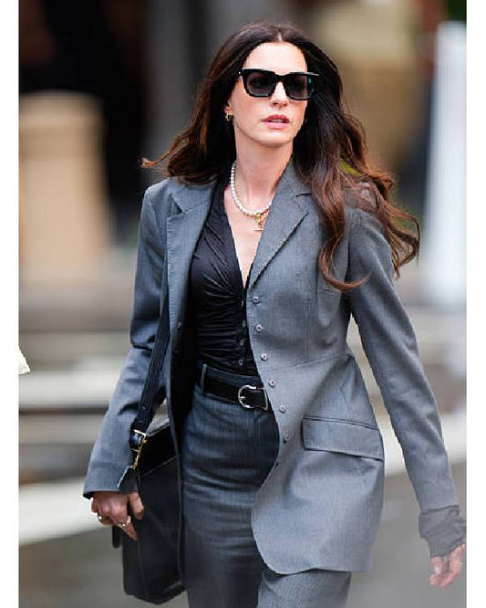 The Devil Wears Prada 2 Anne Hathaway Grey Coat