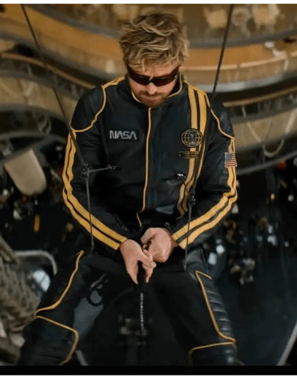 The Fall Guy 2024 Ryan Gosling NASA Leather Tracksuit